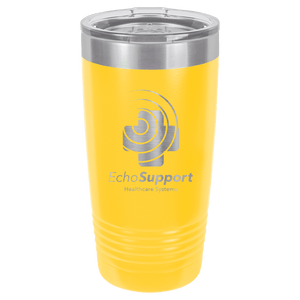 Yellow Polar Camel 20 oz. Ringneck Tumbler with Logo Lid