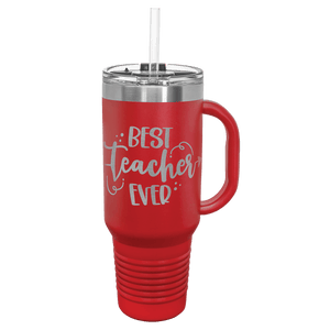 Red Polar Camel 40 oz. Travel Mug with Snap Lid & Straw