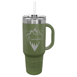 Olive Green Polar Camel 40 oz. Travel Mug with Snap Lid & Straw
