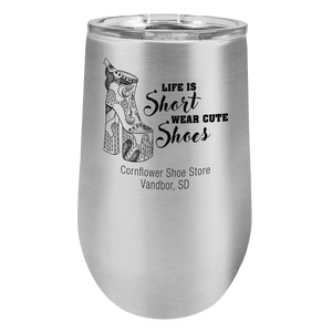 Stainless Steel Polar Camel 16 oz. Vacuum Insulated Stemless Tumbler with Lid