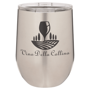 Stainless Steel Polar Camel 12 oz. Vacuum Insulated Stemless Wine Tumbler with Lid