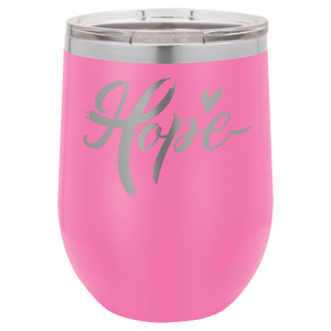 Pink Polar Camel 12 oz. Vacuum Insulated Stemless Wine Tumbler with Lid