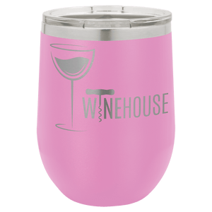 Light Purple Polar Camel 12 oz. Vacuum Insulated Stemless Wine Tumbler with Lid