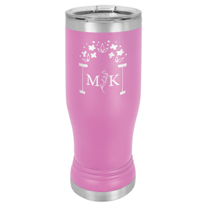 Light Purple 14 oz. Polar Camel Pilsner with Clear Lid