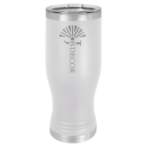 White 20 oz. Pilsner with Clear Polar Camel Lid