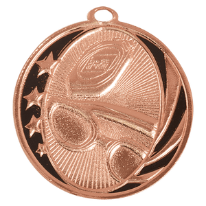 Bright Bronze 2" Swimming Laserable MidNite Star Medal