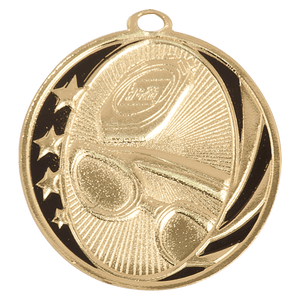 Bright Gold 2" Swimming Laserable MidNite Star Medal