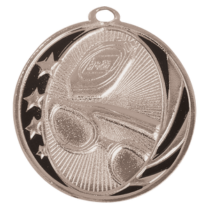 Bright Silver 2" Swimming Laserable MidNite Star Medal