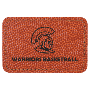 Basketball 3" x 2" Laserable Leatherette Rectangle Patch with Kota Pro Adhesive