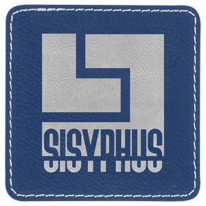 3" x 3" Square Laserable Leatherette Patch with Adhesive