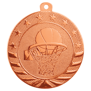 Bright Bronze 2" Basketball Starbrite Medal