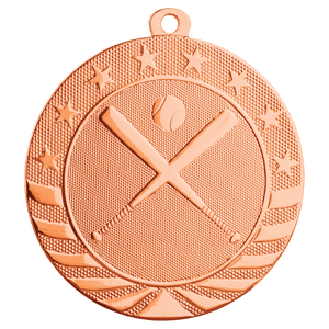 Bright Bronze 2 3/4" Baseball/Softball Starbrite Medal