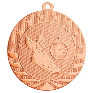 Bright Bronze 2 3/4" Track Starbrite Medal