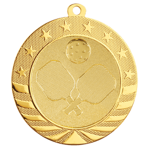 Bright Gold 2 3/4" Pickleball Starbrite Medal