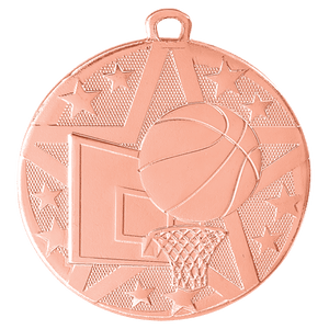 Bronze 2" Superstar Basketball Medal