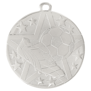 Silver 2" Superstar Soccer Medal