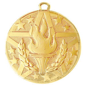 Gold 2" Superstar Torch Medal