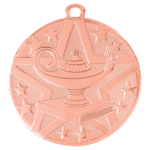 Bronze 2" Superstar Lamp of Knowledge Medal