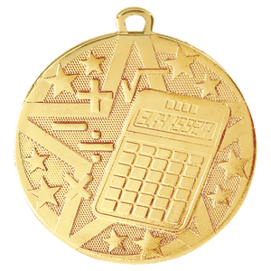 Gold 2" Superstar Math Medal