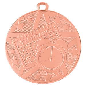 Bronze 2" Superstar Perfect Attendance Medal