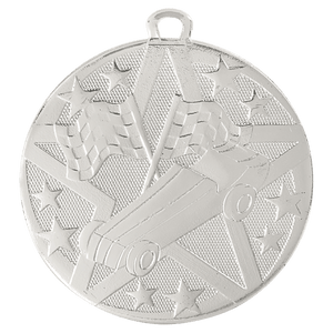 Silver 2" Superstar Pinewood Derby Medal