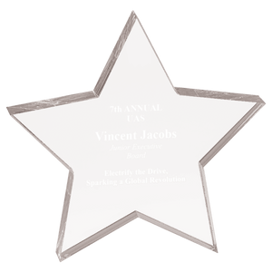 Clear 5" x 5" Star Acrylic Paperweight