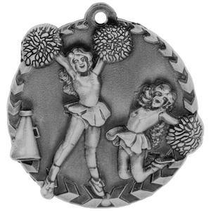 Antique Silver 1 3/4" Cheer Millennium Medal