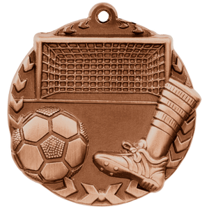 Antique Bronze 1 3/4" Soccer Millennium Medal
