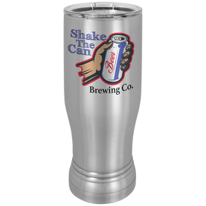 Stainless Steel Sublimatable 14 oz. Polar Camel Pilsner with Clear Lid