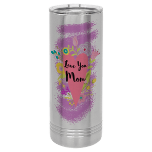 Stainless Steel Polar Camel 22 oz. Sublimatable Skinny Tumbler with Slider Lid
