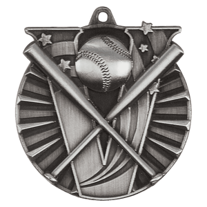 Antique Silver 2" Baseball/Softball Victory Medal