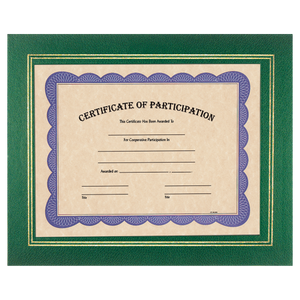 13 1/4" x 10 3/4" Green Certificate Holder