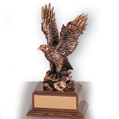 8-1/2 INCH EAGLE TROPHY, BRONZE, ELECTROPLATED