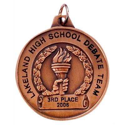 1-1/2 Inch in Diameter Achievement Medal in Bronze with Customizable Options