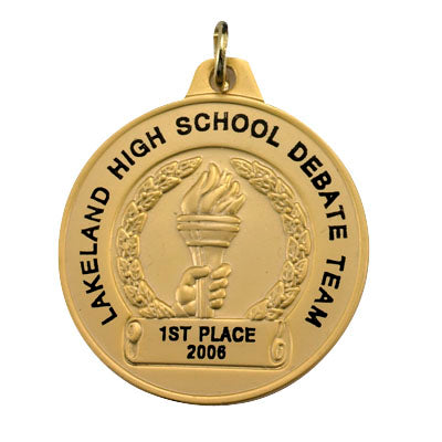 1-1/2 Inch in Diameter Achievement Medal in Gold with Customizable Options