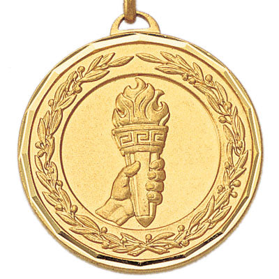 1-1/4 Inch Die-Struck Achievement Medal in Gold, Silver, or Bronze
