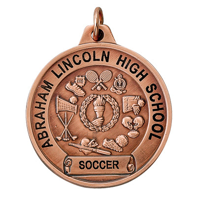 1-1/2 Inch in Diameter All Sport Medal in Bronze
