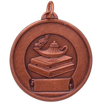 1-1/2 Inch in Diameter Academic Medal in Bronze with Customizable Options