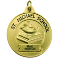 1-1/2 Inch in Diameter Academic Medal in Gold with Customizable Options