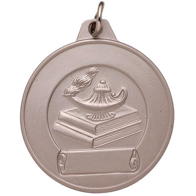 1-1/2 Inch in Diameter Academic Medal in Silver with Customizable Options