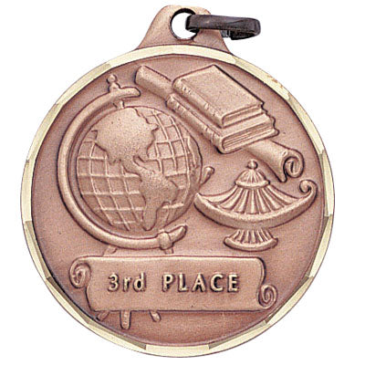 1-1/4 Inch Die-Struck 3rd Place Medal in Bronze