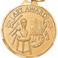 1-1/4 Inch Die-Struck Art Award Medal in Gold, Silver, or Bronze