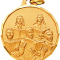 1-1/4 Inch Die-Struck Choir Themed Medal in Gold, Silver, or Bronze