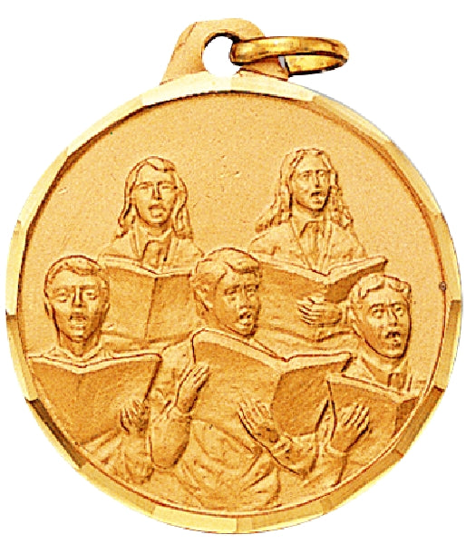 1-1/4 Inch Die-Struck Choir Themed Medal in Gold, Silver, or Bronze