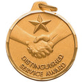 1-1/4 Inch Die-Struck Distinguished Service Award Medal in Gold