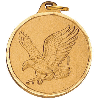 1-1/4 Inch Die-Struck Eagle Themed Medal in Gold, Silver, or Bronze