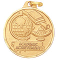 1-1/4 Inch Die-Struck Academic Achievement Medal in Gold