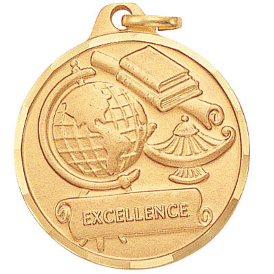1-1/4 Inch Die-Struck Excellence Medal in Gold