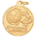 1-1/4 Inch Die-Struck Outstanding Student Medal in Gold