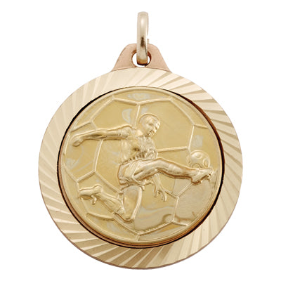 1 1/4 INCH MEDAL FRAME, SOCCER MALE 1 INCH MEDALLION - MULTIPLE COLORS